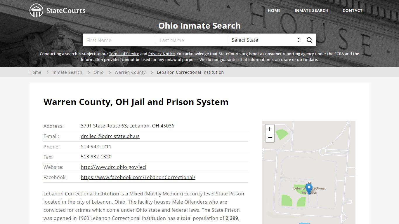 Lebanon Correctional Institution Inmate Records Search ...