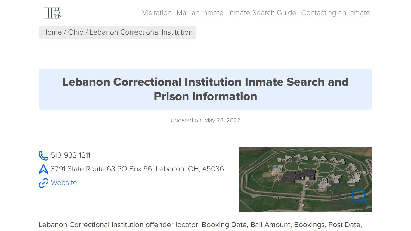 Lebanon Correctional Institution Inmate Search, Visitation ...